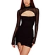 party club dress black hollow out dress manufacturer
