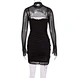 party club dress black hollow out dress manufacturer