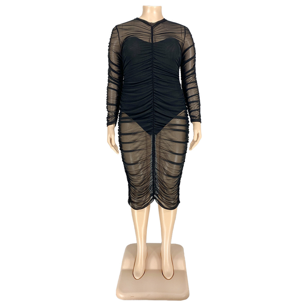 sexy mesh dress plus size dress manufacturer