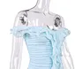 ruffle strapless dress mesh chiffon dress manufacturer