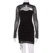 party club dress black hollow out dress manufacturer