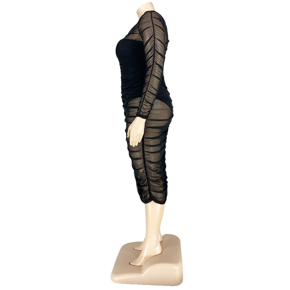 sexy mesh dress plus size dress manufacturer