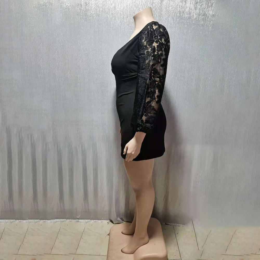 plus size dress lace bubble dress manufacturer