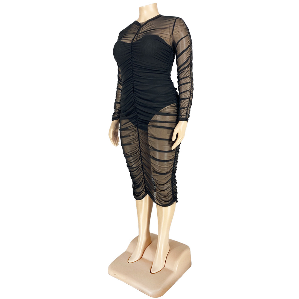 sexy mesh dress plus size dress manufacturer