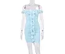 ruffle strapless dress mesh chiffon dress manufacturer