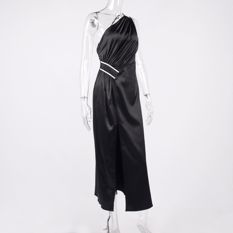 satin maxi dress ruched gown dress manufacturer