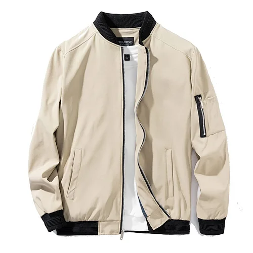 Casual Classical Custom Color Logo Wholesale Blank Men Lightweight Bomber Jacket