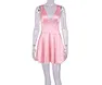 pink mini satin dress manufacturer