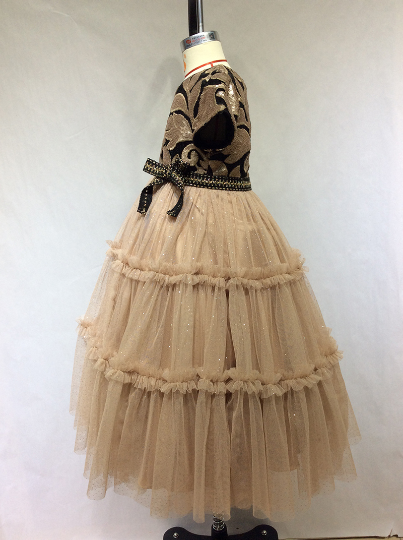 sequin mesh girl dress manufacturer