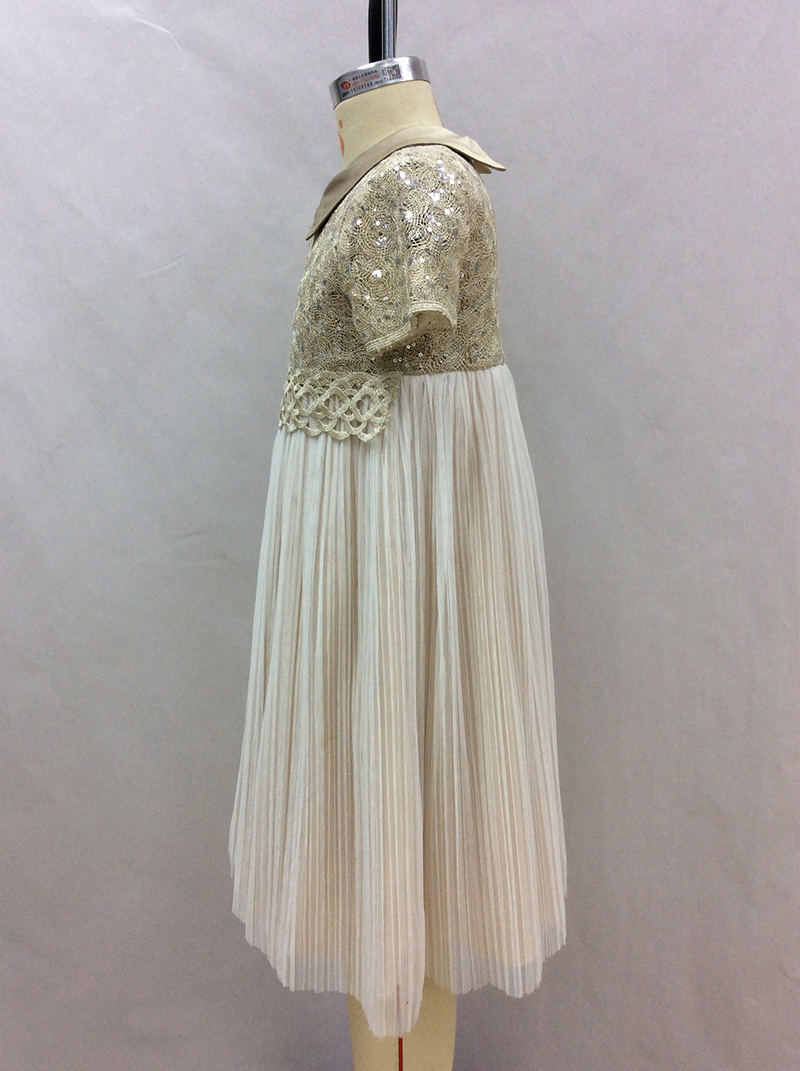 sequin girl pleated dress manufacturer