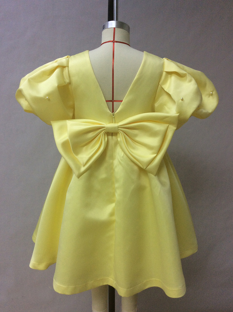 yellow butterfly girls dress manufacturer