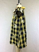 flower embroidery plaid girl dress manufacturer