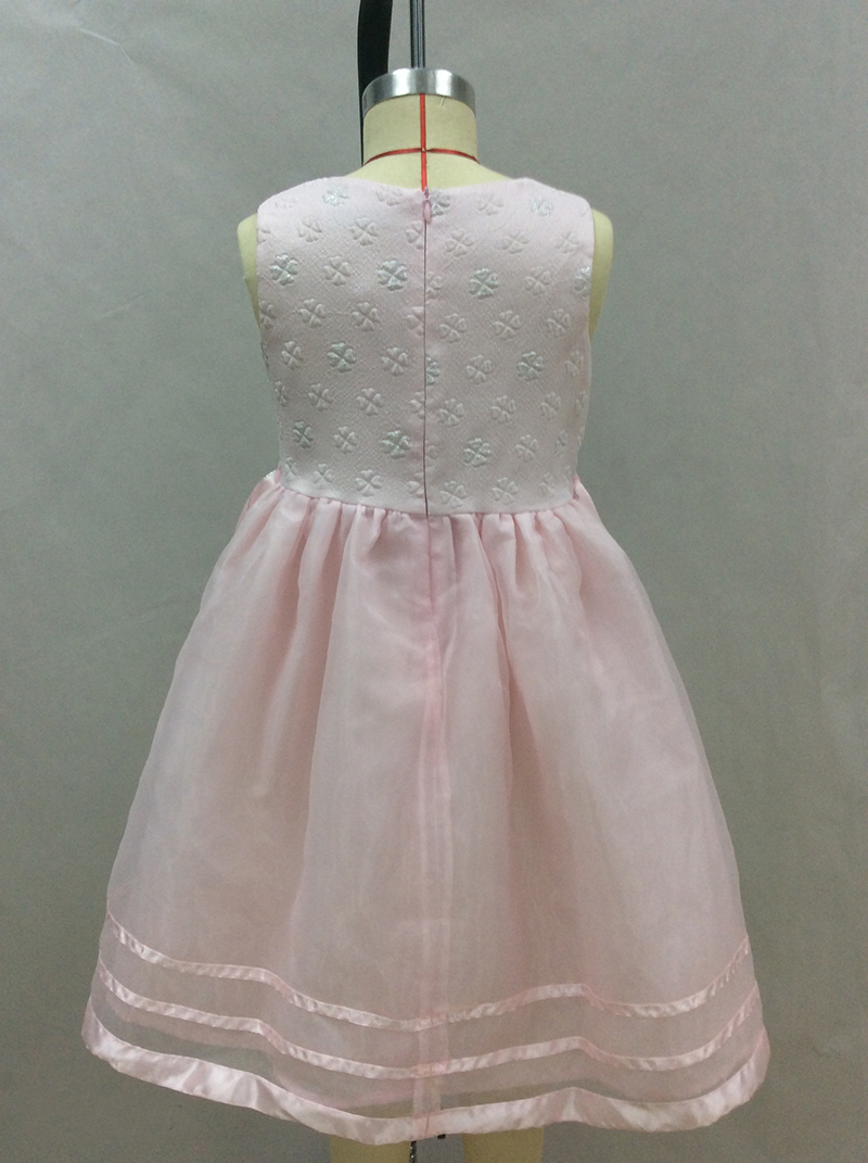 girls mesh embossed dress manufacturer