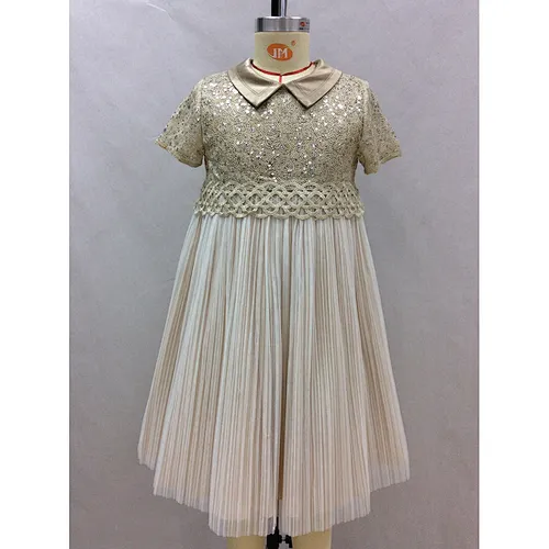 sequin girl pleated dress manufacturer