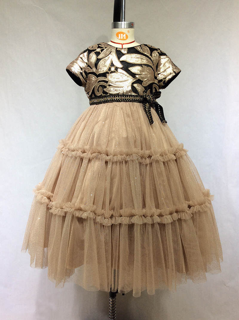 sequin mesh girl dress manufacturer