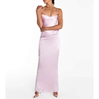 pink satin slip dress manufacturer