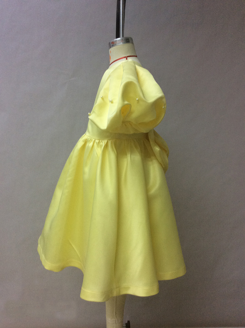 yellow butterfly girls dress manufacturer