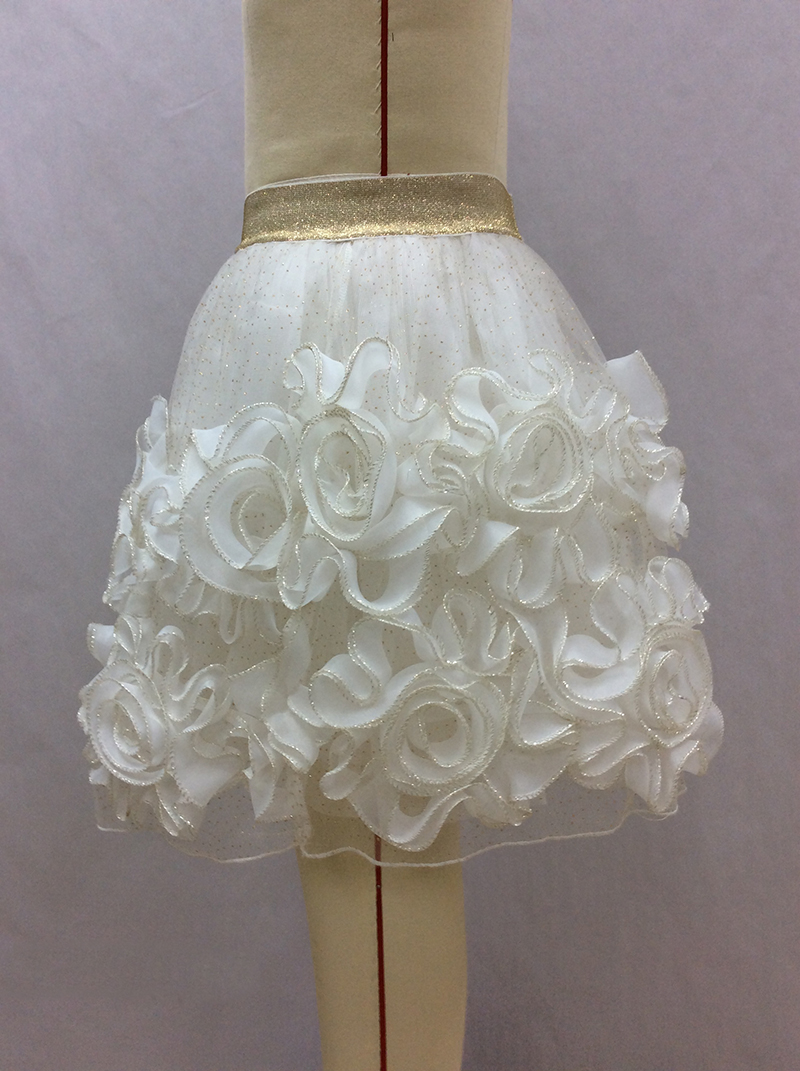 girls mesh flower skirt manufacturer