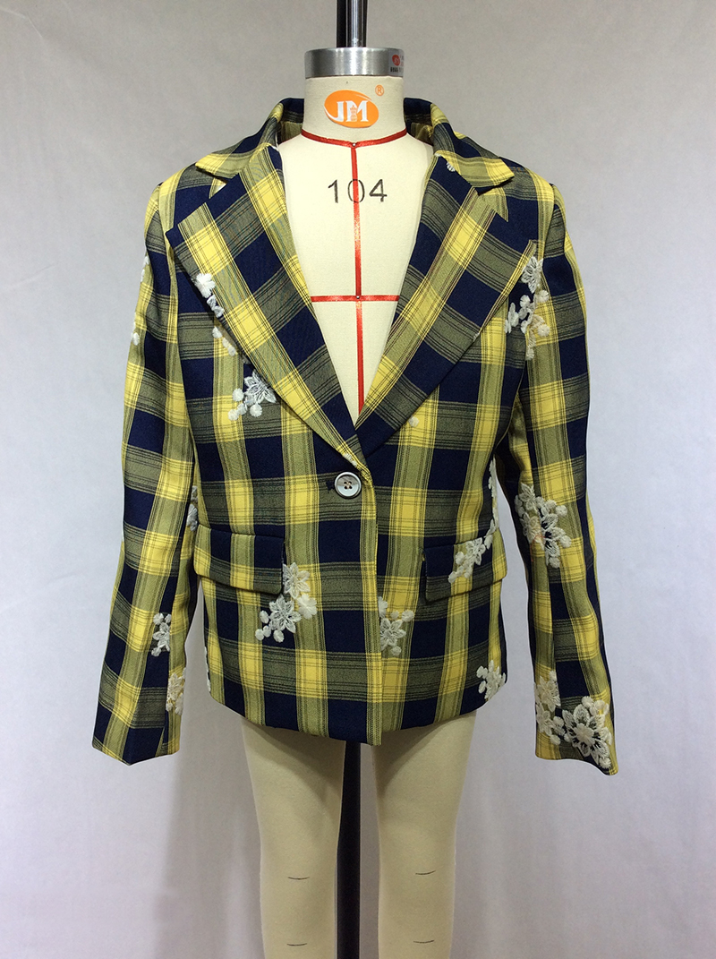yellow plaid jacket manufacturer