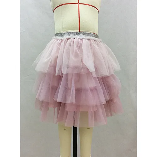 Wholesale Baby Layered Dress Exclusive Girl Mesh Pink Bubble Skirt
