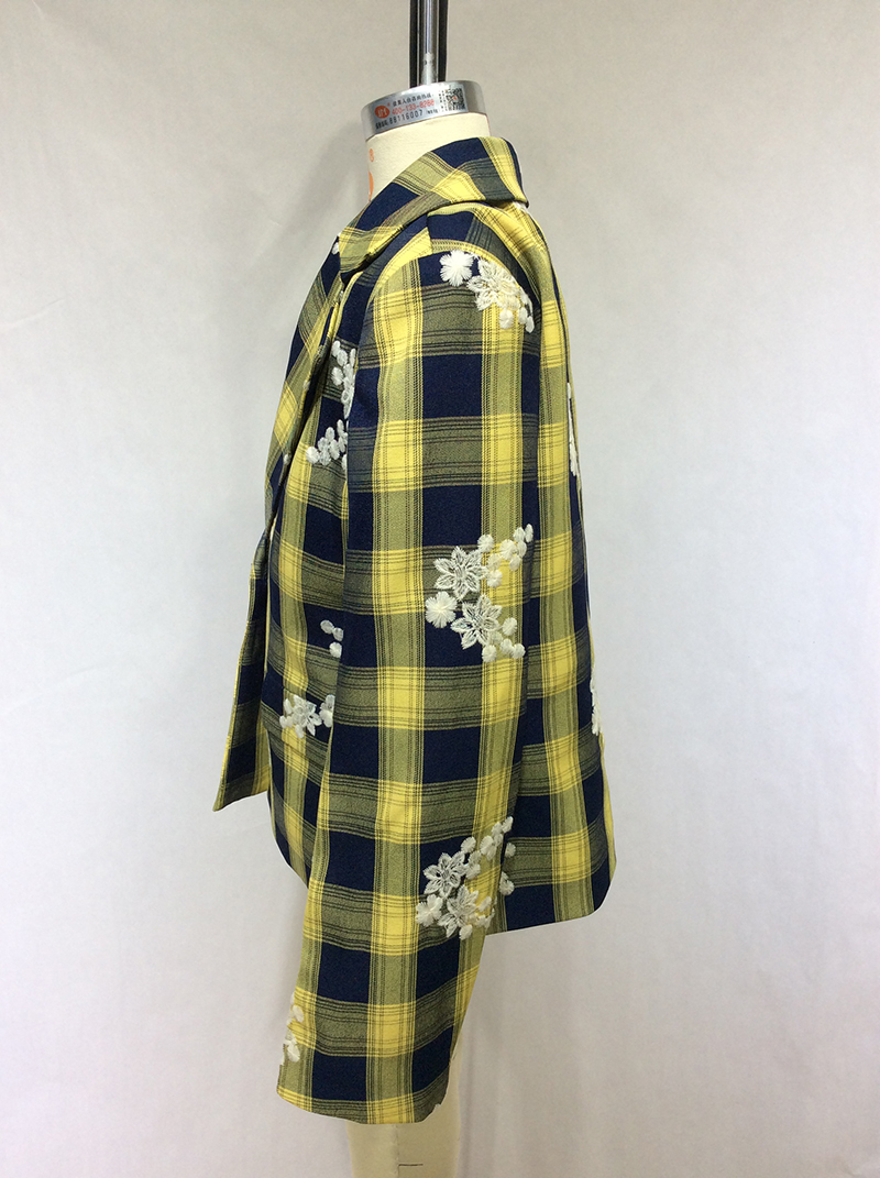 yellow plaid jacket manufacturer