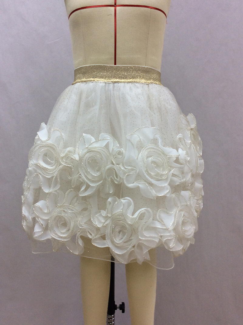 girls mesh flower skirt manufacturer