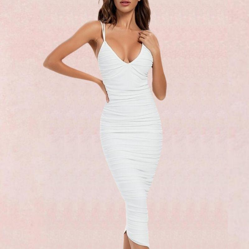 ruched midi bodycon dress manufacturer