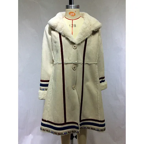 Ivory Jacket Wholesale Children Faux Fur Long Jacket