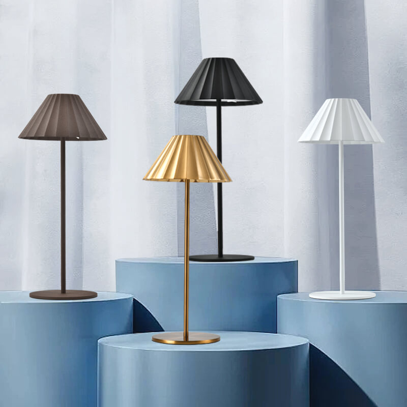 Brass cordless table lamp