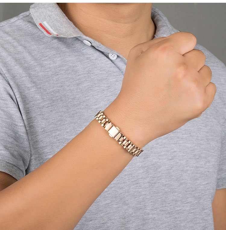 Gold Plated Stainless Steel Germanium Bracelet