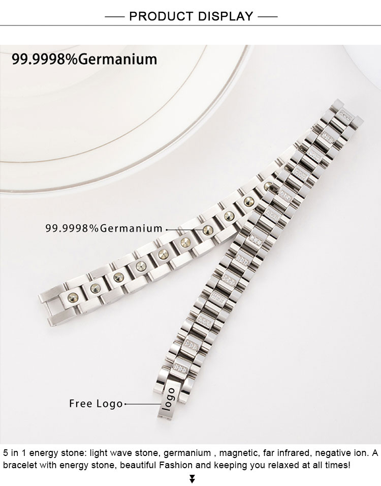 stainless steel germanium bracelet