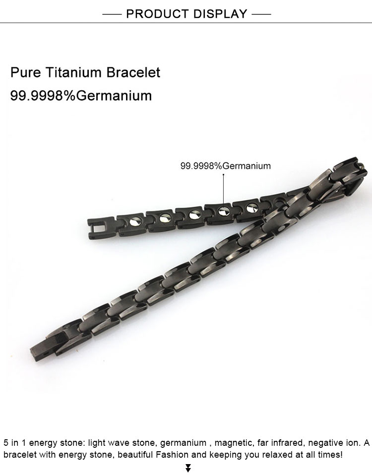 black titanium magnetic bracelet
