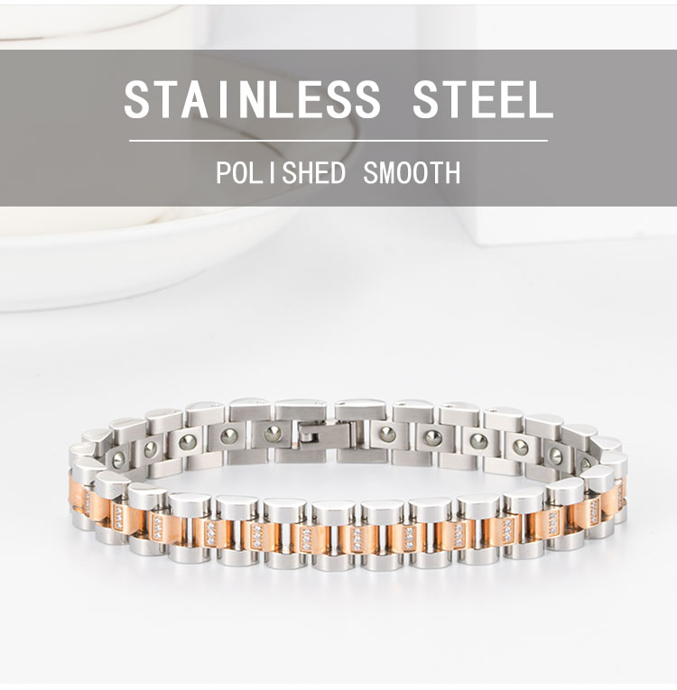 stainless steel bracelet with germanium