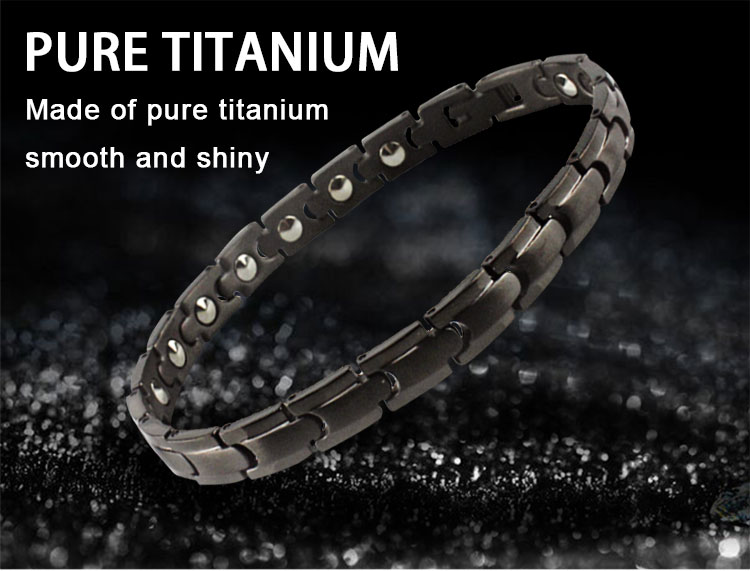 black titanium magnetic bracelet