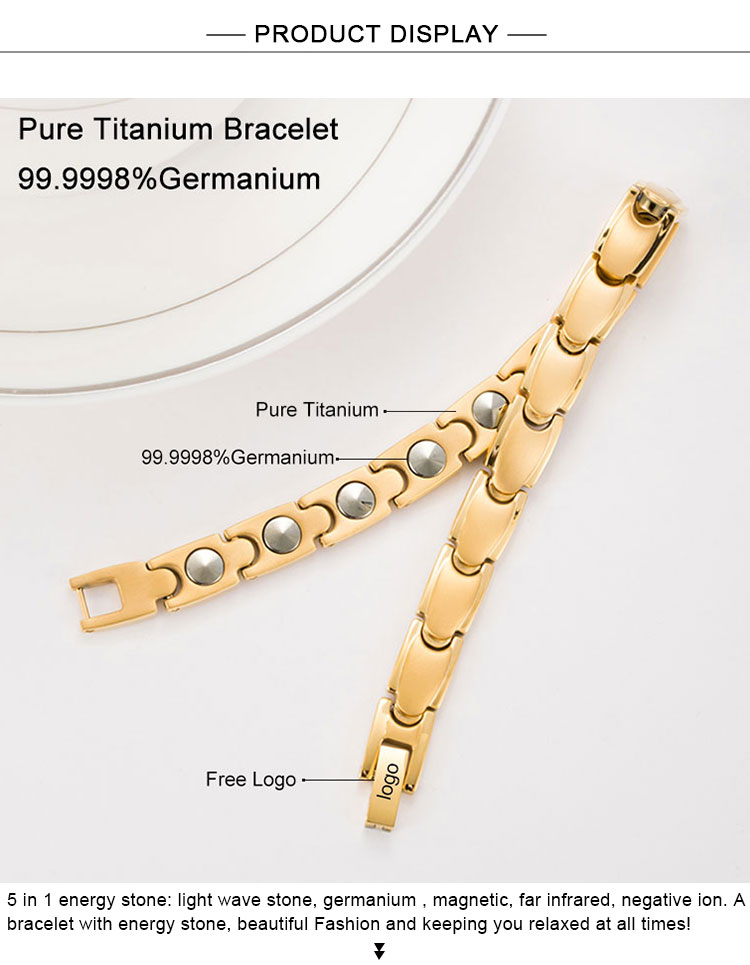 Gold Plated Titanium Germanium Bracelet