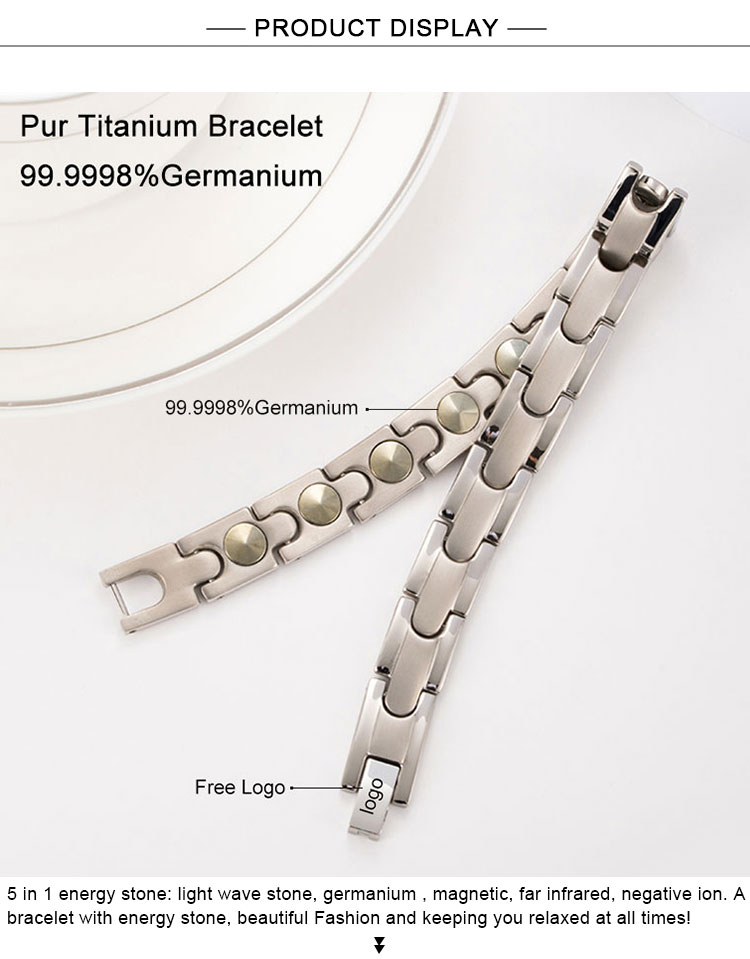 titanium magnetic germanium bracelet