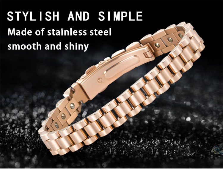 Gold Plated Stainless Steel Germanium Bracelet