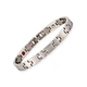 High Quality Healthcare Germanium Negative Titanium Bio Magnetic Men Silver Cross Bracelet