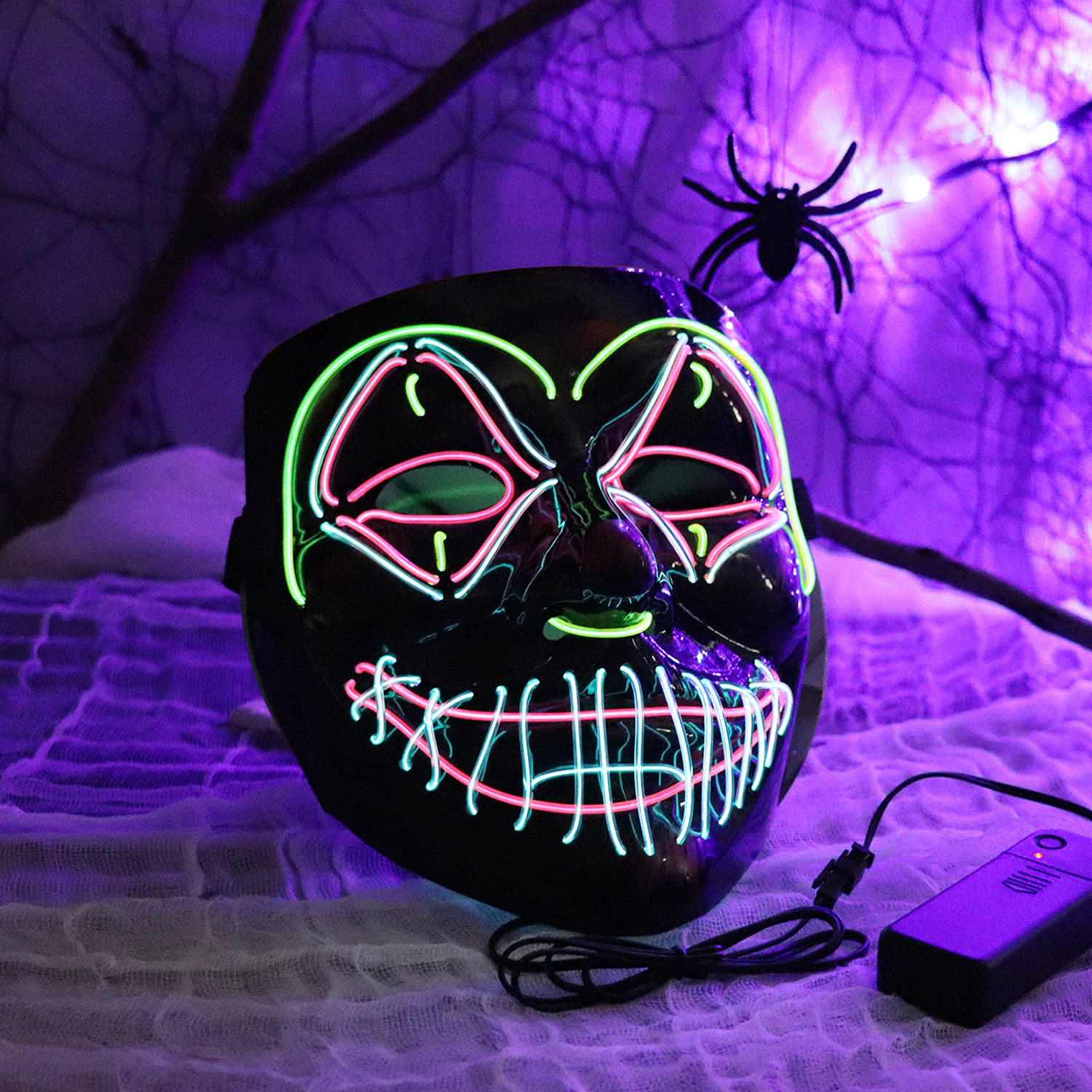 Halloween Carnival Party Costume Decoration Hot Fashion Led Purge Luminous LED Mask Halloween Mask LED Maske Light Up Party Masks for Glow Party