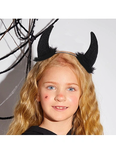 black devil horns headband