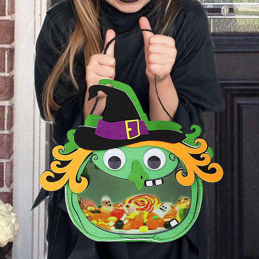 Personalized Halloween Witch Trick Or Treat Bag Kids Halloween Tote Bag