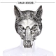 wolf facemask，red eye wolf
