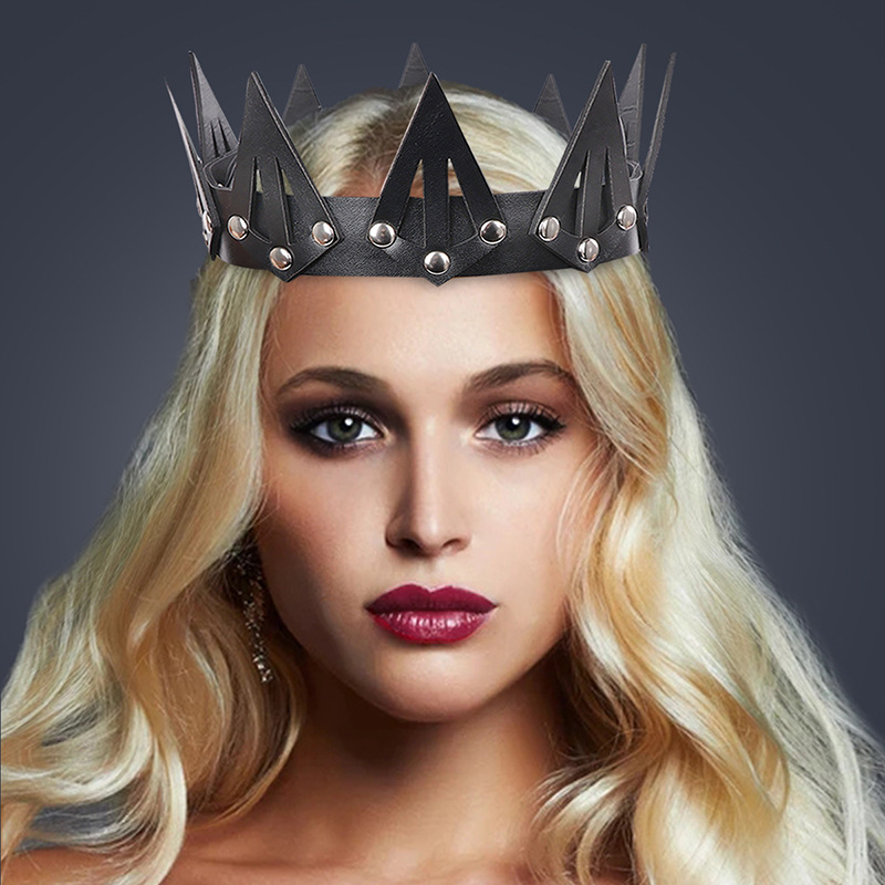 PU Leather Queen Crown For Adult