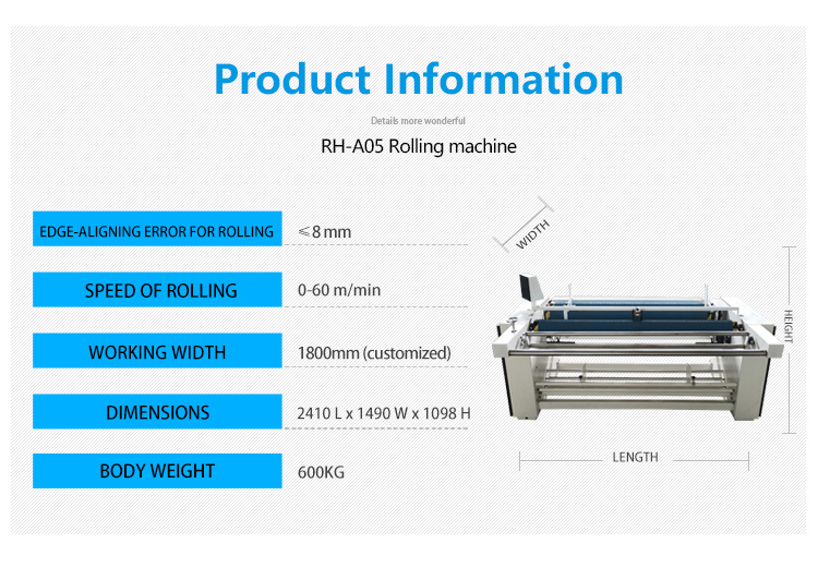 automatic fabric rolling machine