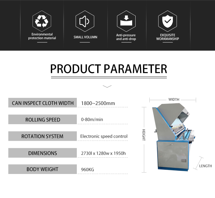 Fabric Inspection Rolling Machine