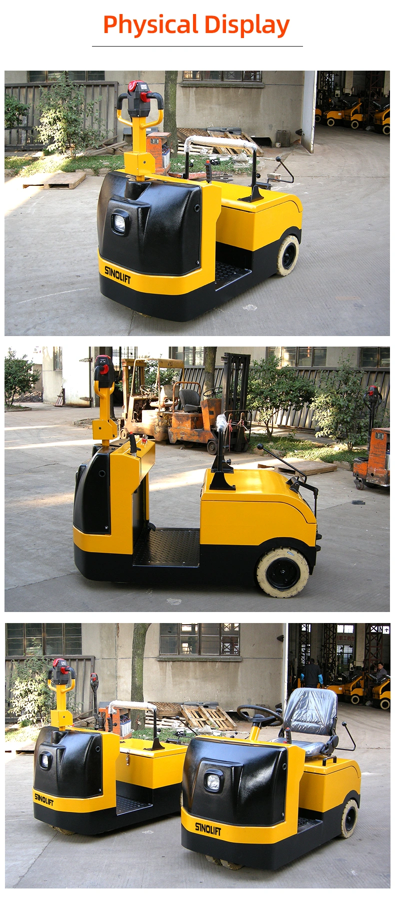 QD-30SH 3-fulcrums Stand-on Electric Tow Tractor