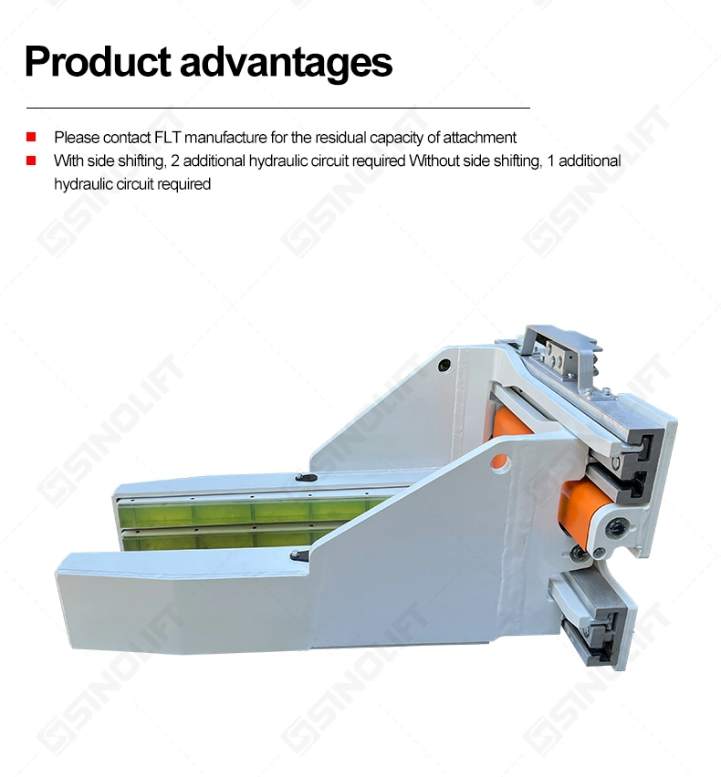 Robust block handling attachment with sideshifting capability.