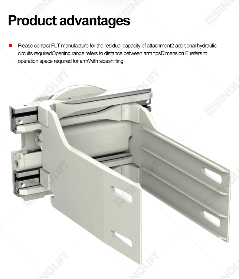 Heavy-duty forklift bale clamp designed for waste management, recycling, and textile industries.