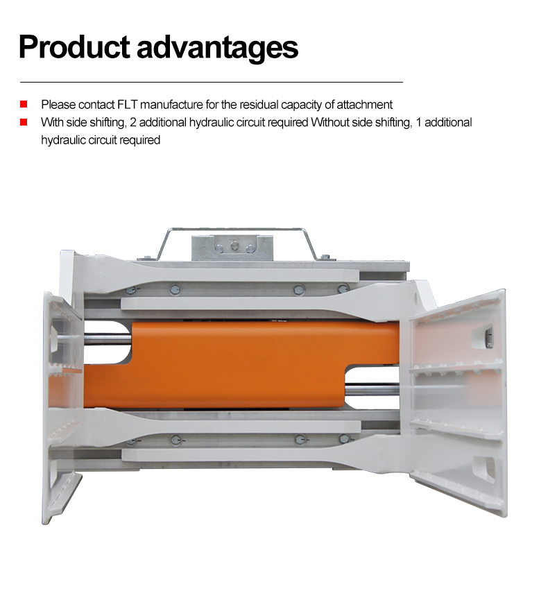 Durable tyre bale clamp with steel pads for smooth clamping.