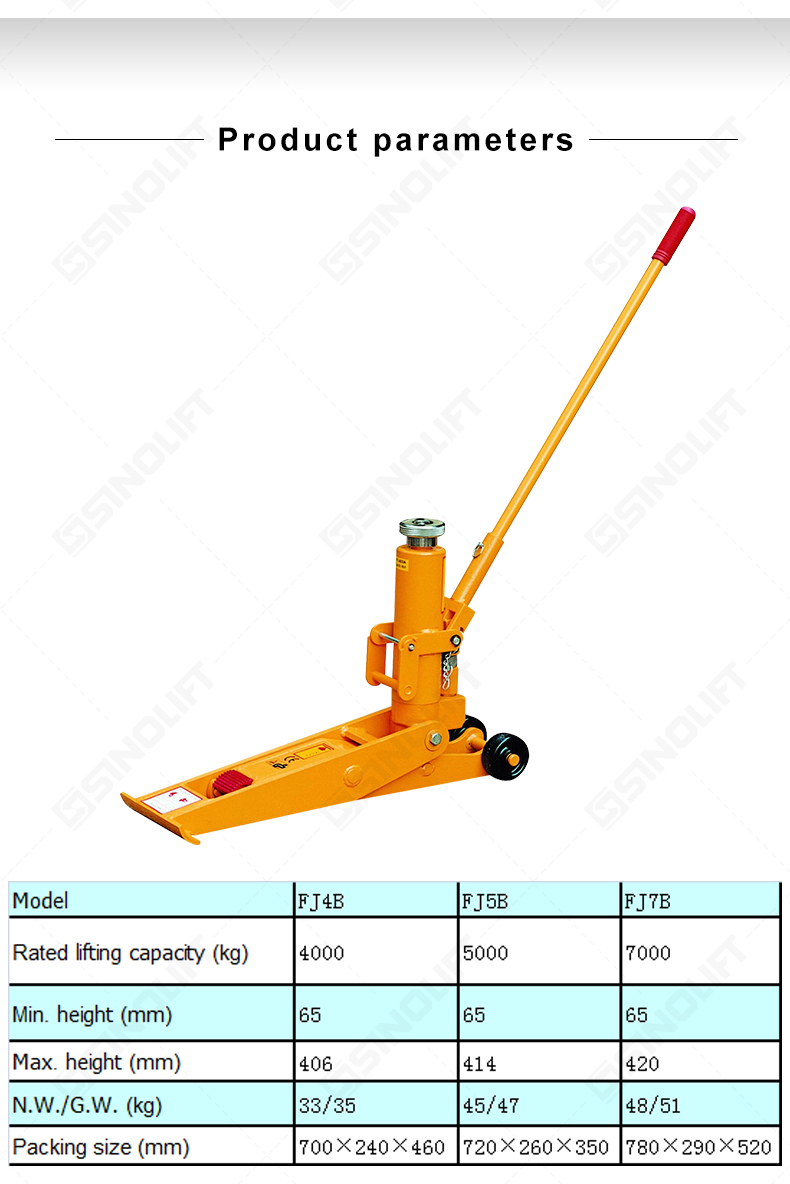 German-seal hydraulic jack with steel construction, ideal for forklift servicing and safety.